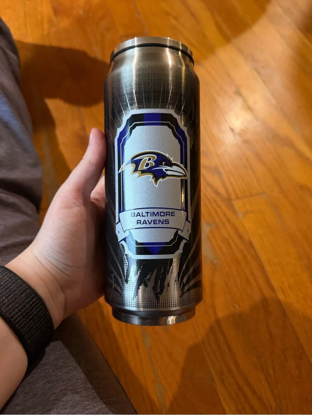 NFL Baltimore Ravens Silver and Purple Insulated Tumbler